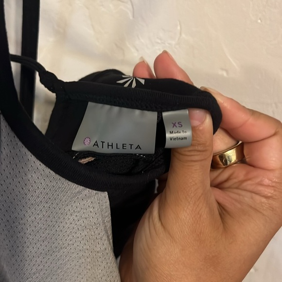Athleta Gray Strappy Camisole Top with built in sports bra - Picture 2 of 3